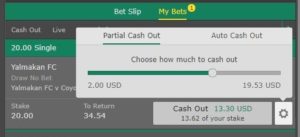 partial cash out example